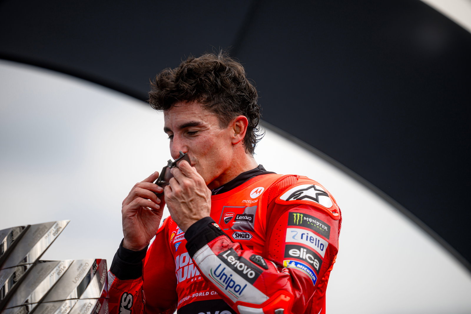 Marc Marquez after winning the 2025 MotoGP title