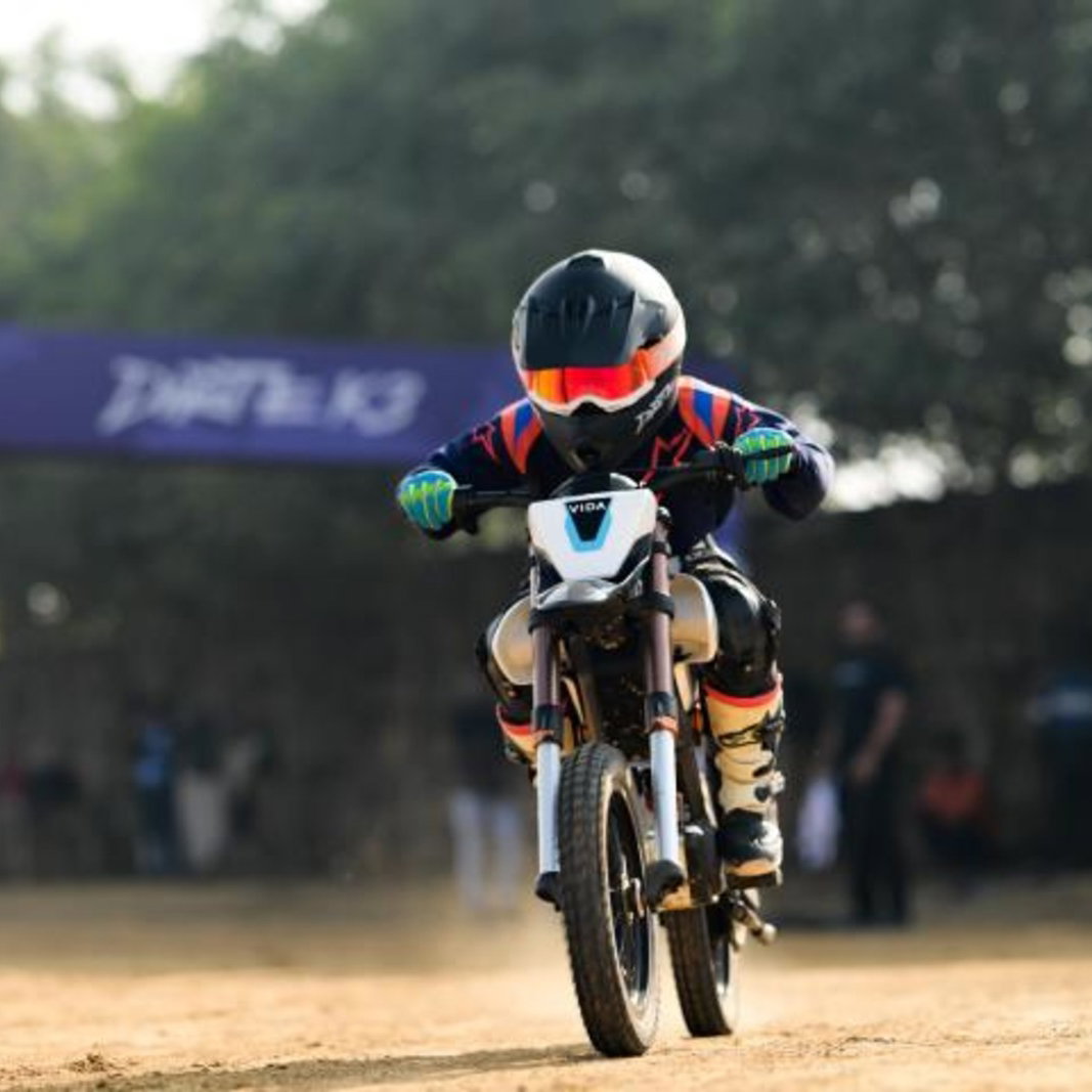 Hero Vida electric dirt bike in action