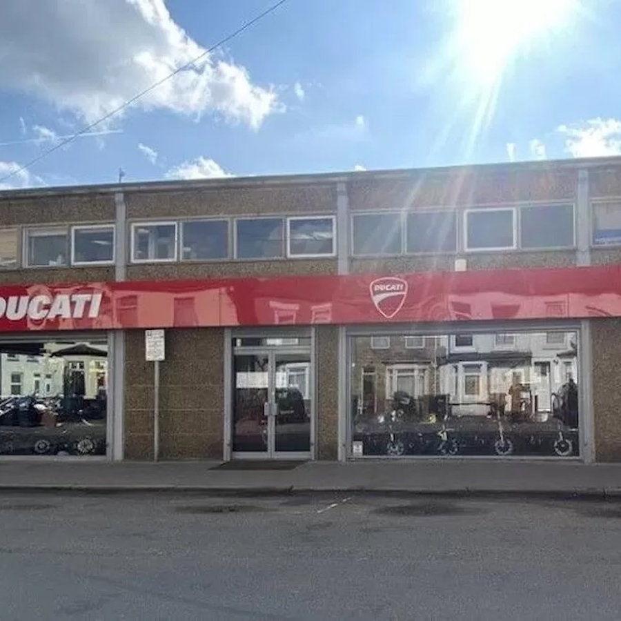 The Ducati Croydon store - pic from In Moto LTD
