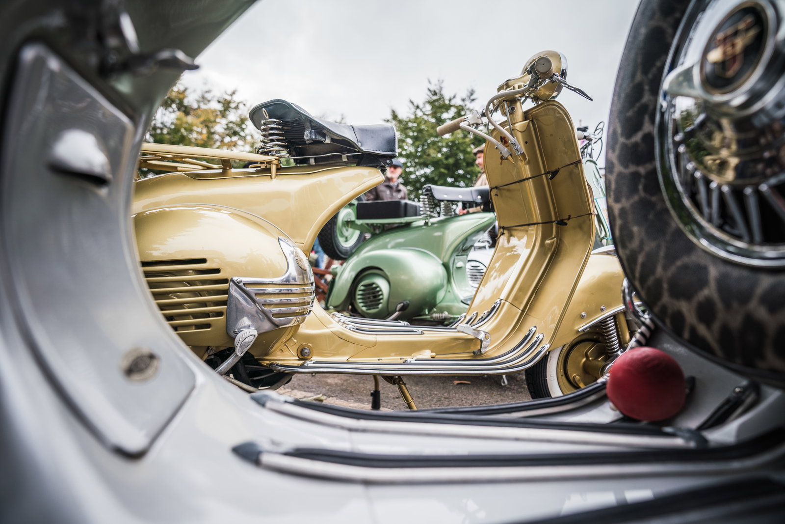 Vespa scooters at Goodwood. Photo credit - Toby Adamson