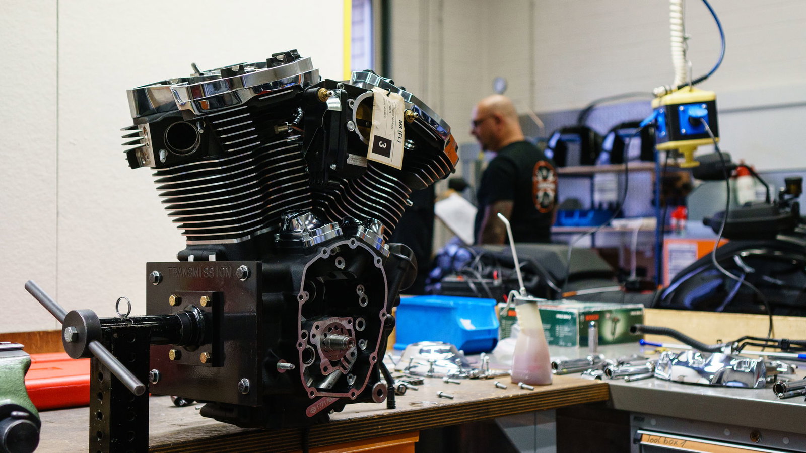 A Harley-Davidson engine