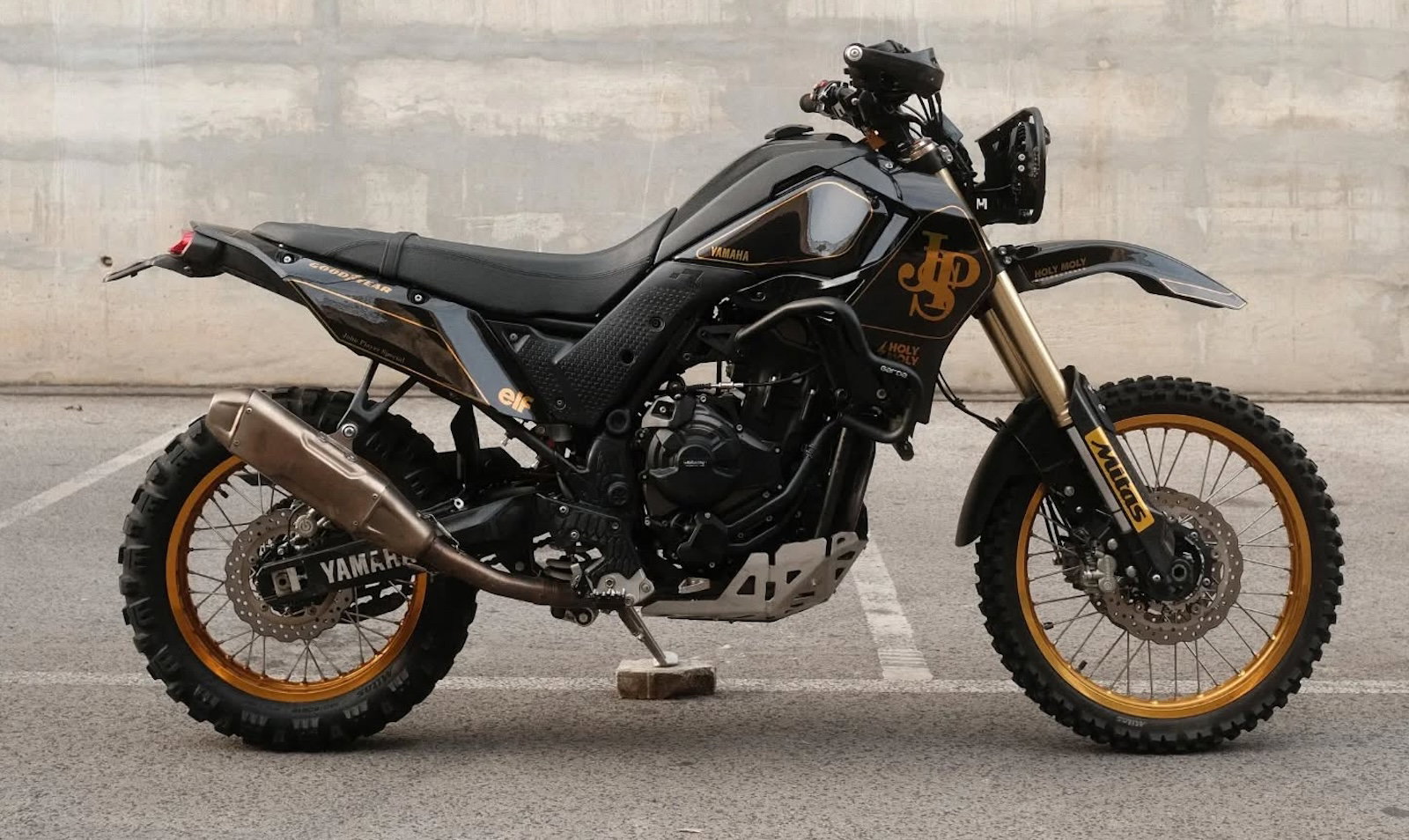 Holy Moly Motorcycles JPS themed Yamaha Tenere 700