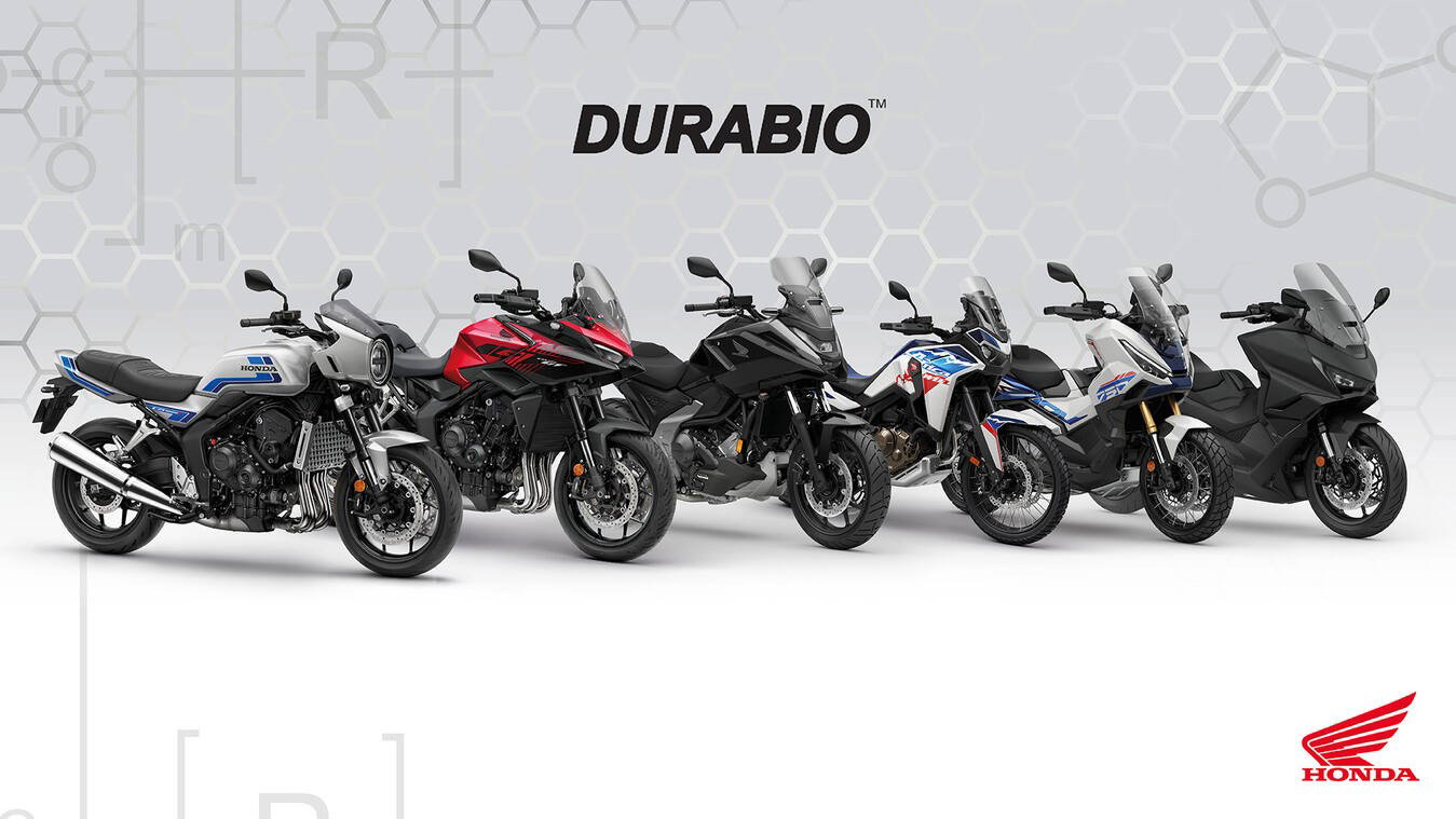 The Honda range of bikes using Durabio