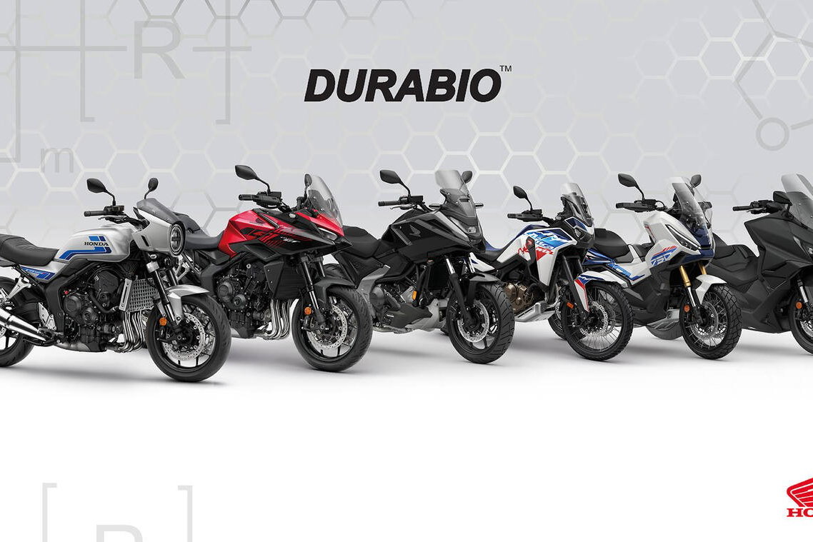 The Honda range of bikes using Durabio