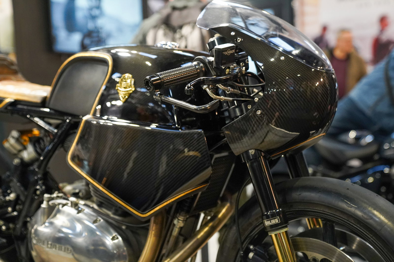 Royal Enfield covered in carbon fibre