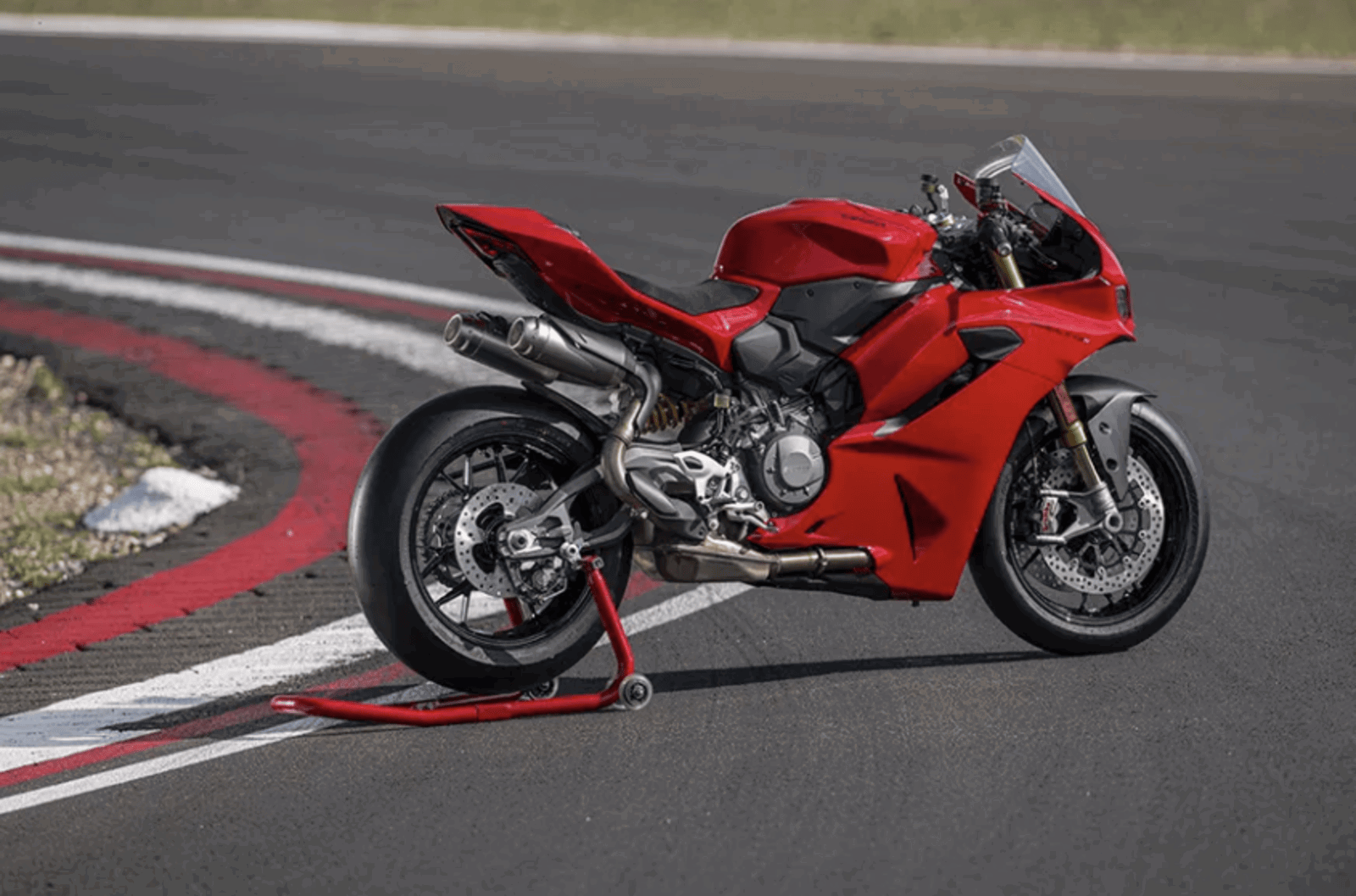 Ducati Panigale V2 S on a track