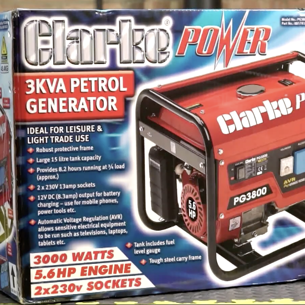 Clarke PG3800A 3kVA 230V Petrol Generator review