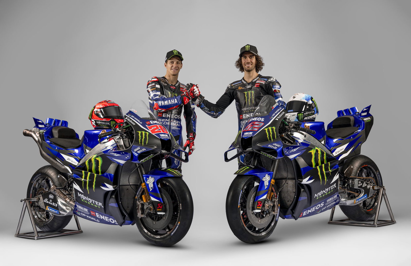 2026 Yamaha M1 bikes with Fabio Quartararo and Alex Rins