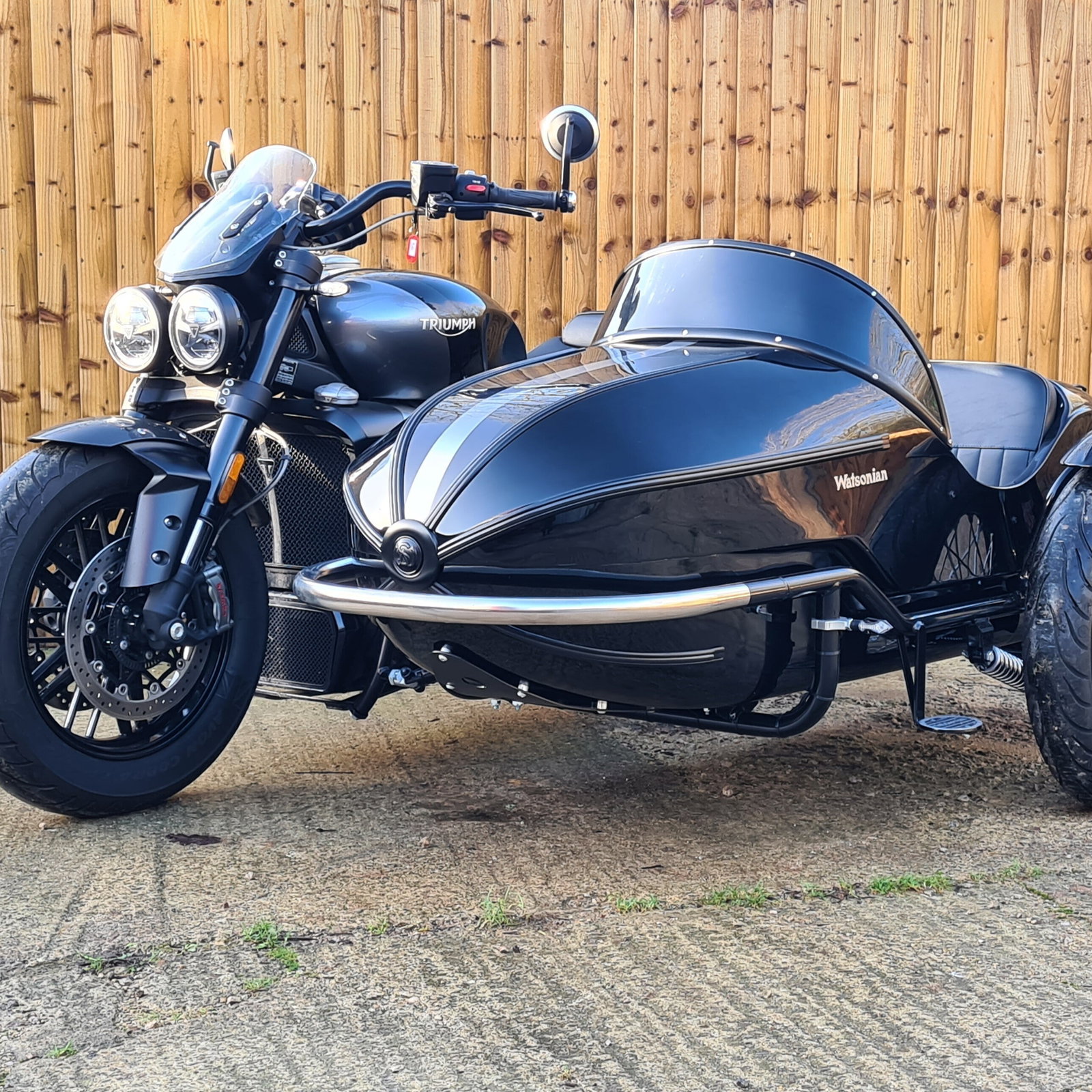 Triumph Rocket 3 with a sidecar