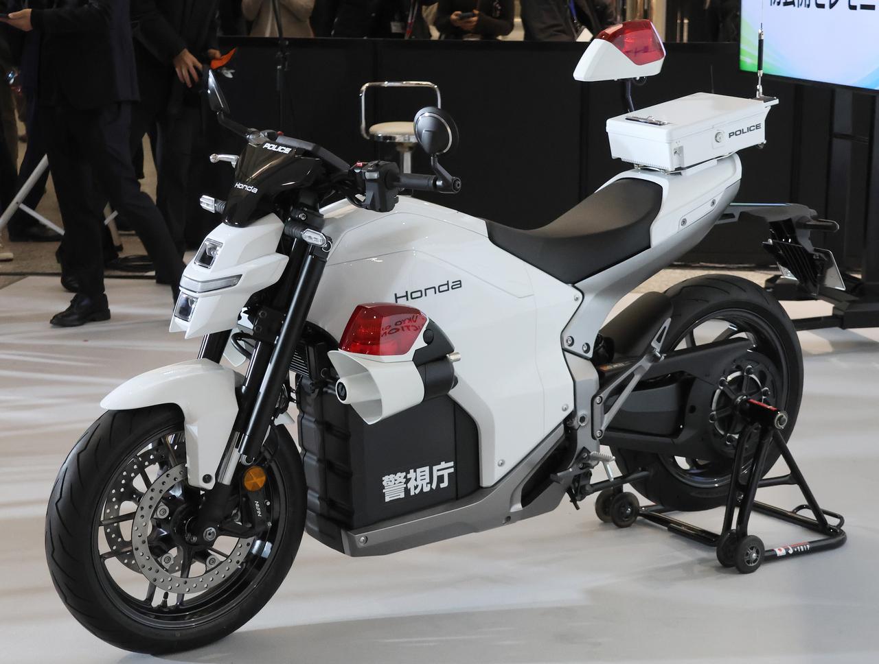 Honda WN7 police bike in a white livery