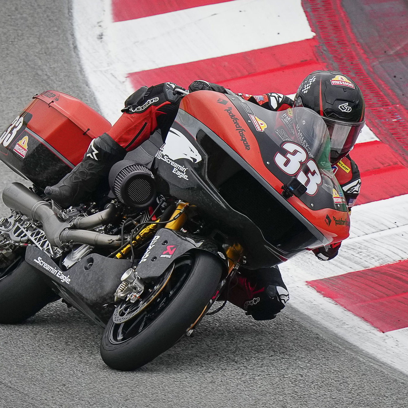 A Harley-Davidson Bagger World Cup bike