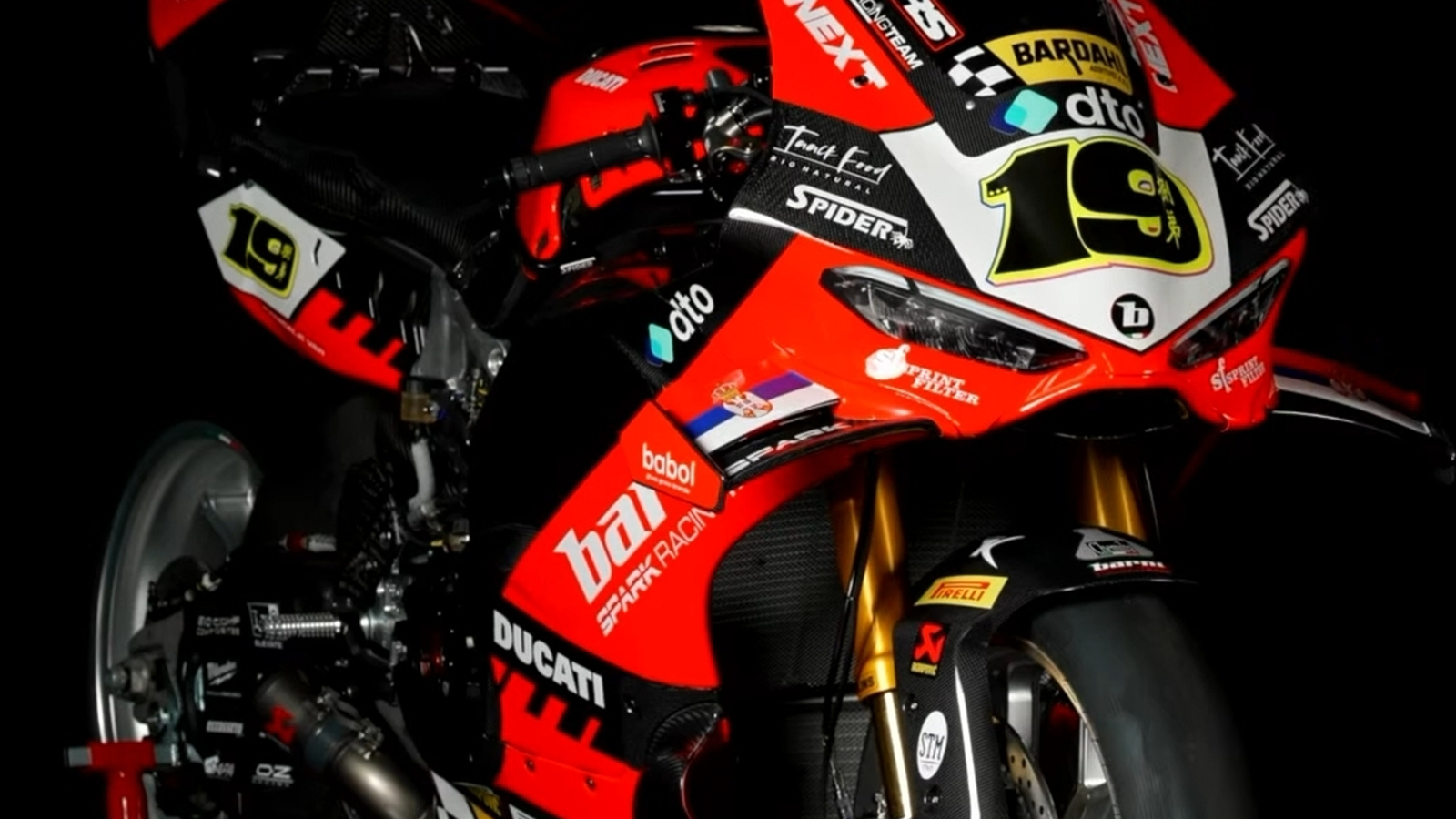 Alvaro Bautista's 2026 Barni Ducati in the team launch video. Credit: Instagram/Barni Spark Racing.