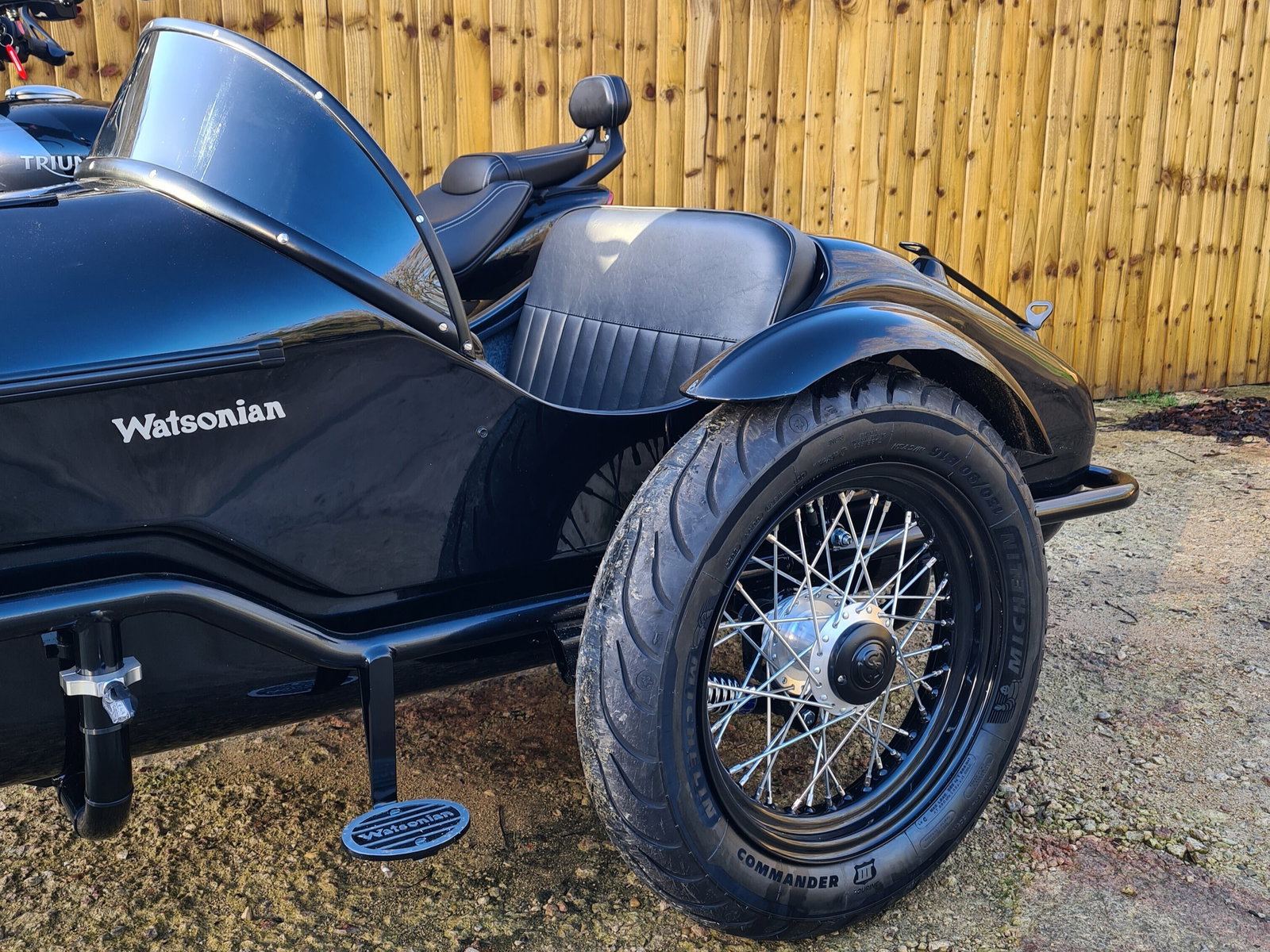 Rear of the Watsonian GP700 stealth sidecar