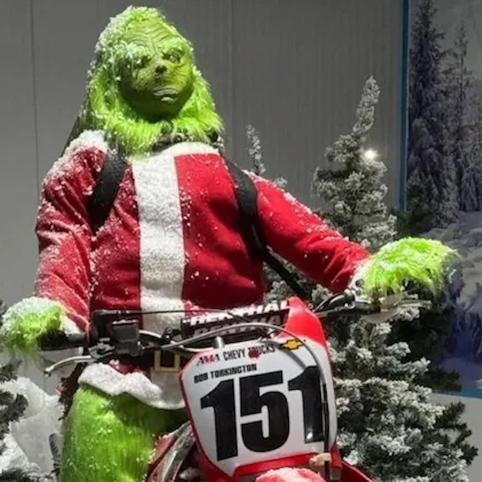 The Grinch's 'race face'