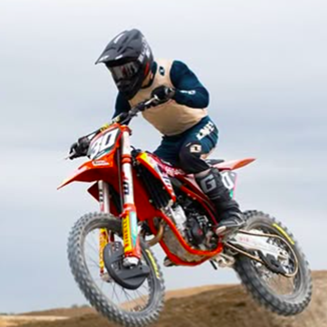 Liam Lawson on GasGas dirt bike. Credit: Instgaram/Visa Cashapp RB.