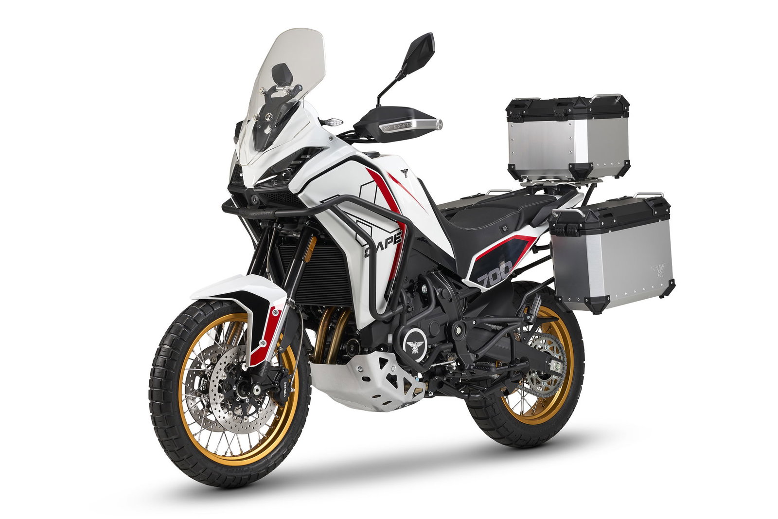 Moto Morini X-Cape 700 Gold Edition in white