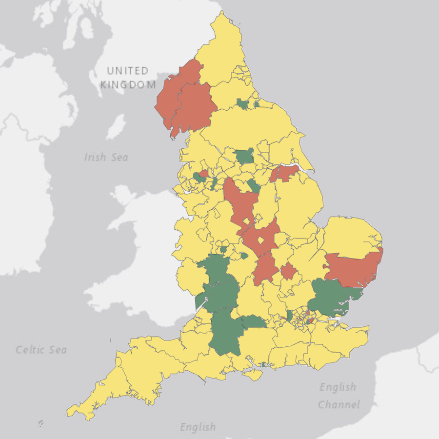 The Government's new pothole league table map