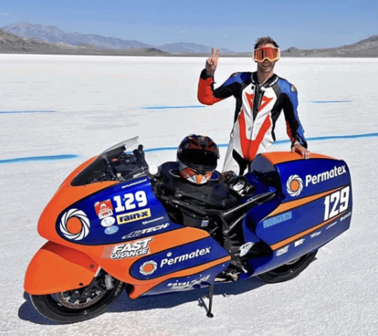 Kawasaki ZH2 land speed bike. Photo credit - Dylan Hughes/Facebook