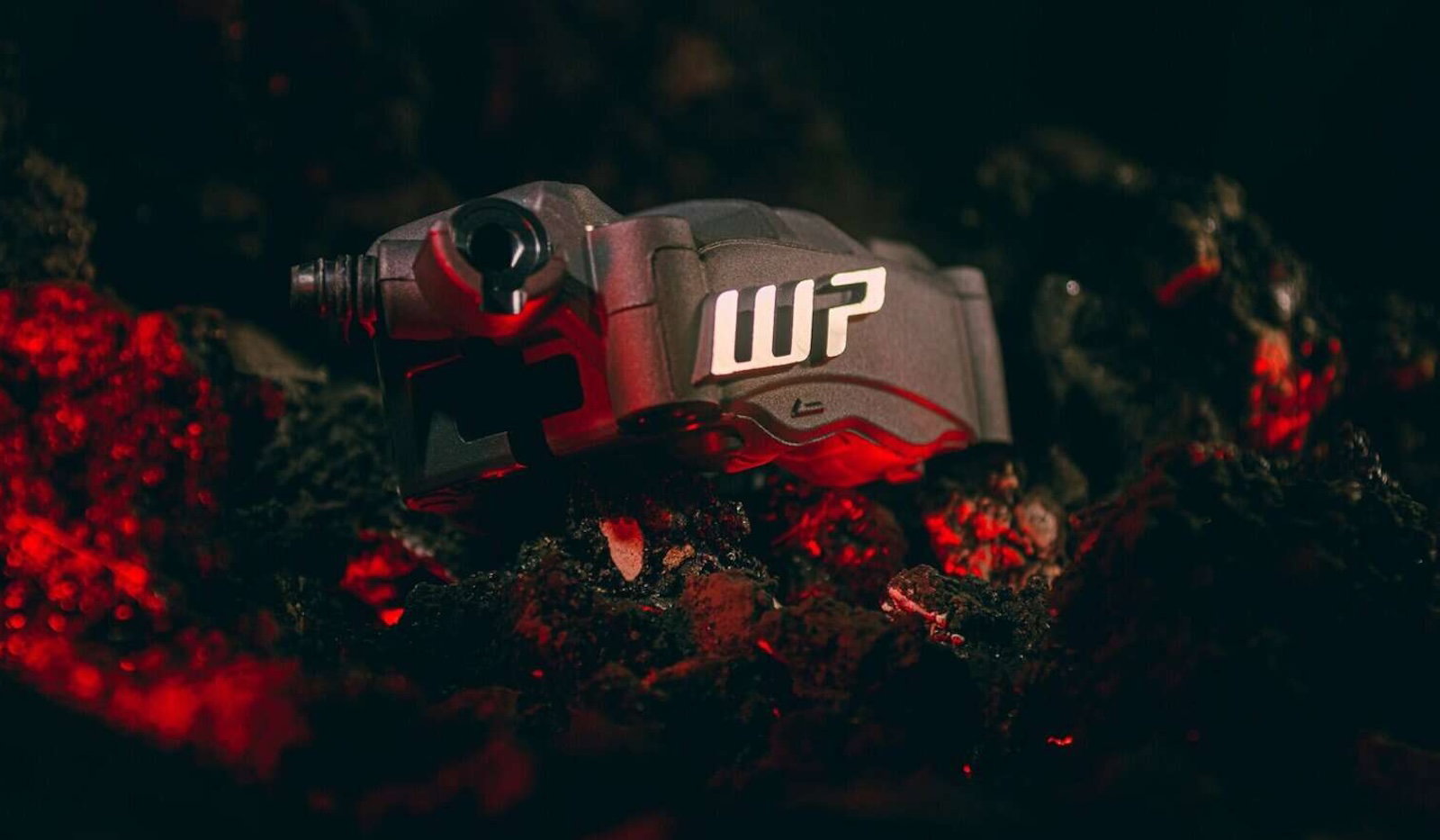 one of the brake calipers