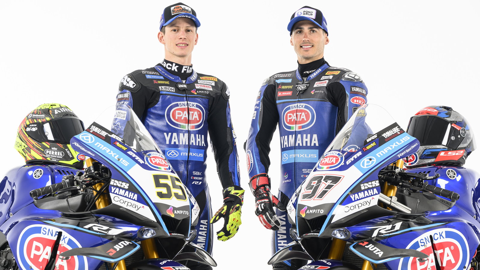 Andrea Locatelli and Xavi Vierge with 2026 Pata Yamaha. Credit: Yamaha.