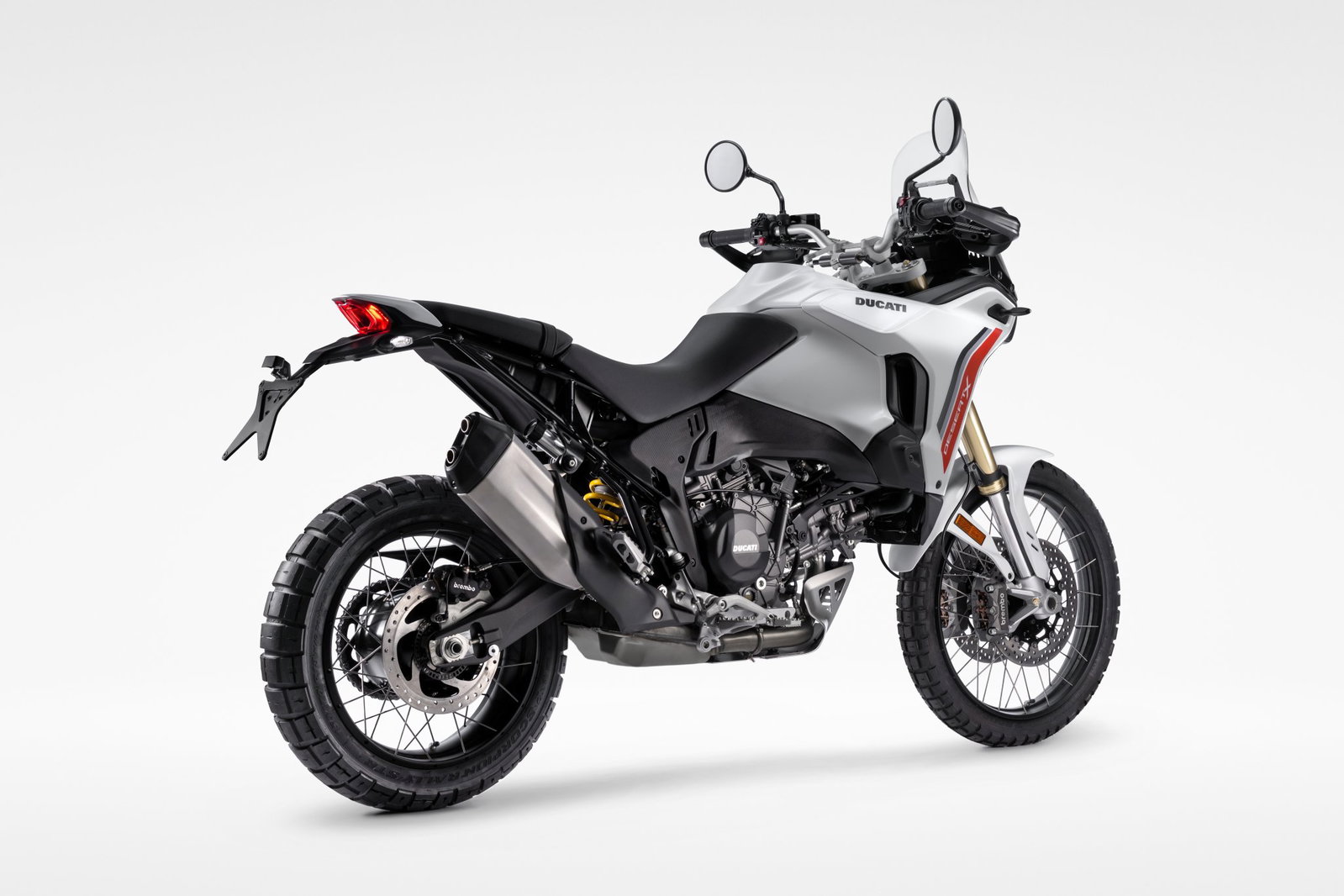 Studio shot of the new Ducati DesertX