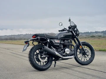 The Honda GB350S parked off-road
