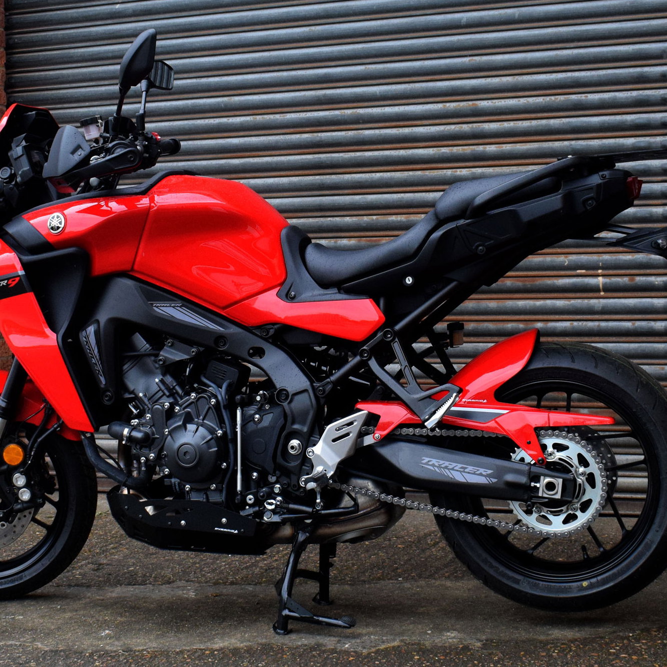 A red Yamaha Tracer 9 GT