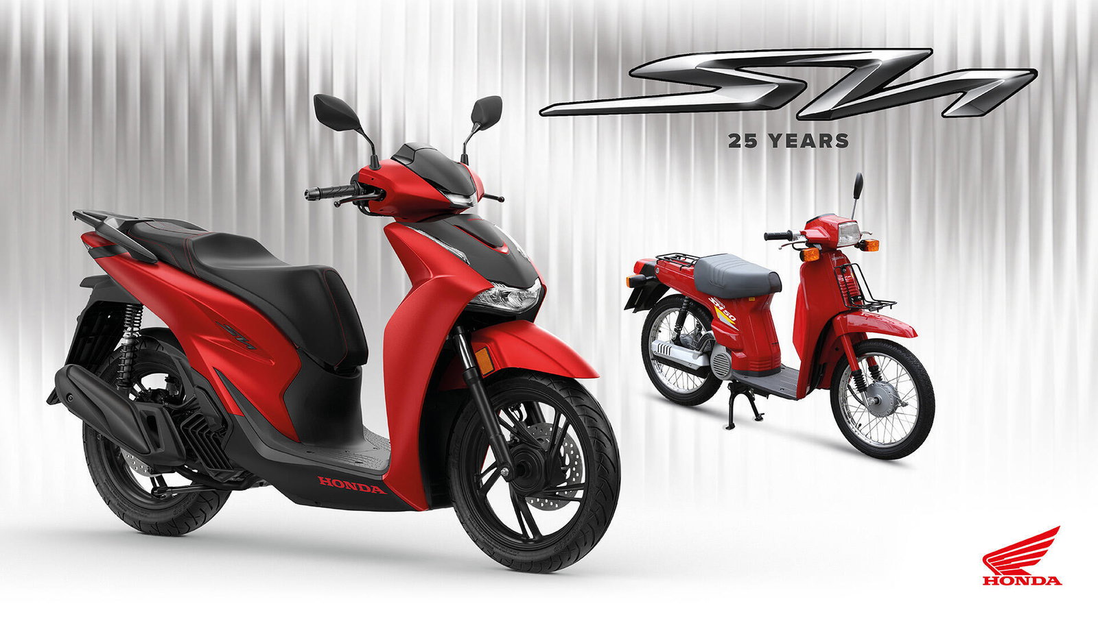The Honda SH125i (L) and Honda SH50 (R)