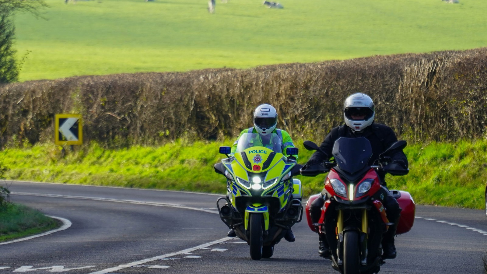 Riders in action as part of the BikeSafe programme. Photo credit - BikeSafe