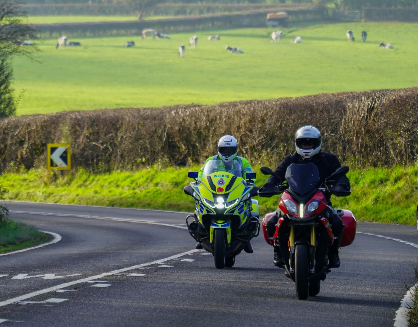Riders in action as part of the BikeSafe programme. Photo credit - BikeSafe