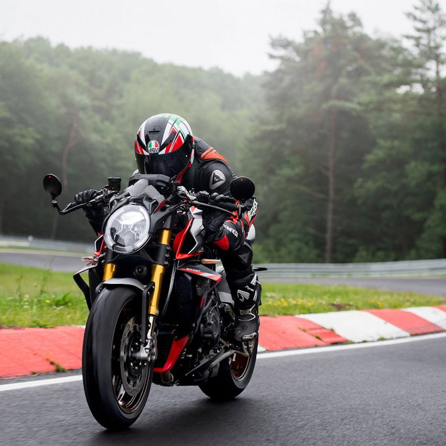 An MV Agusta riding around the Nürburgring