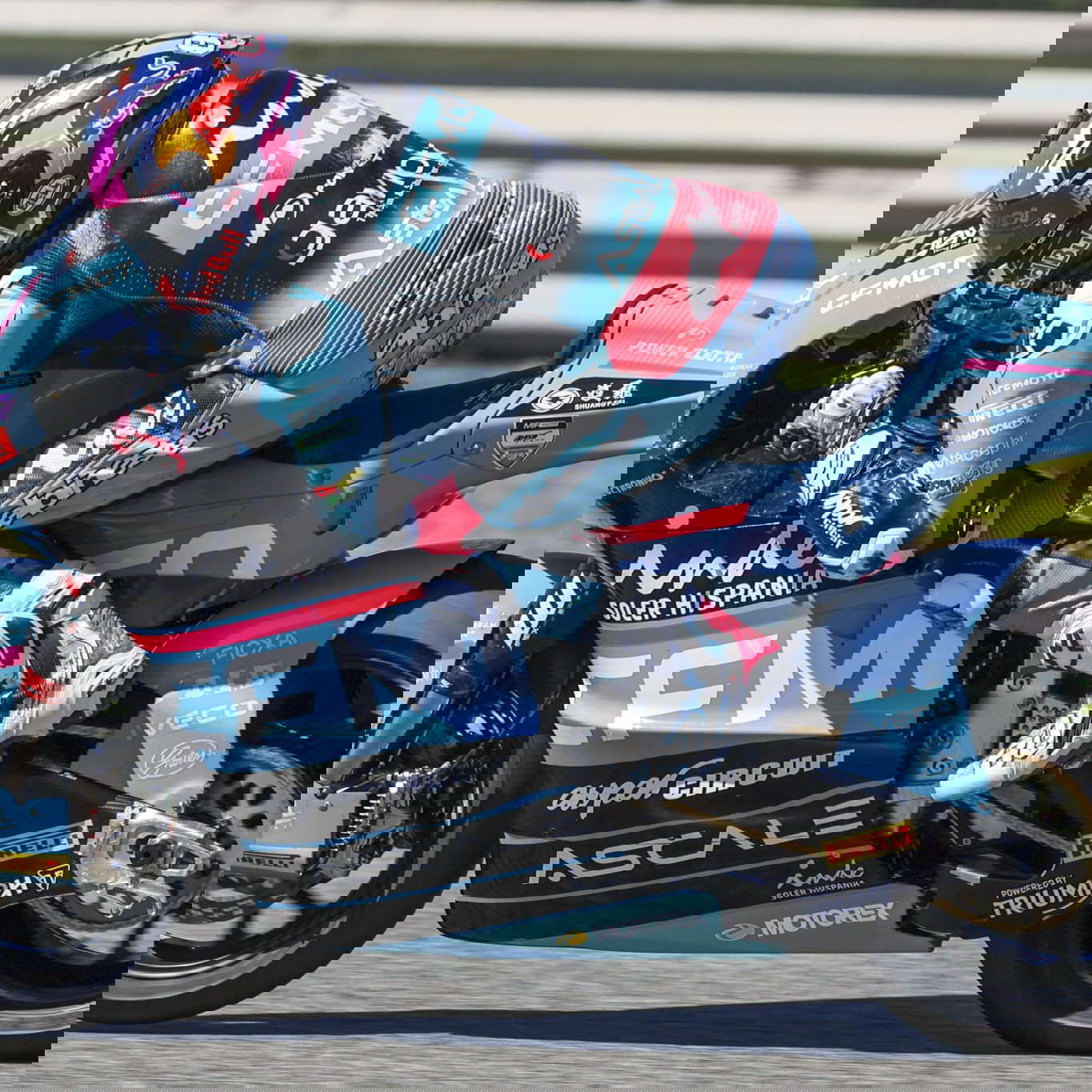 David Alonso, February 2026 Jerez Moto2 Test. Credit: Gold and Goose.