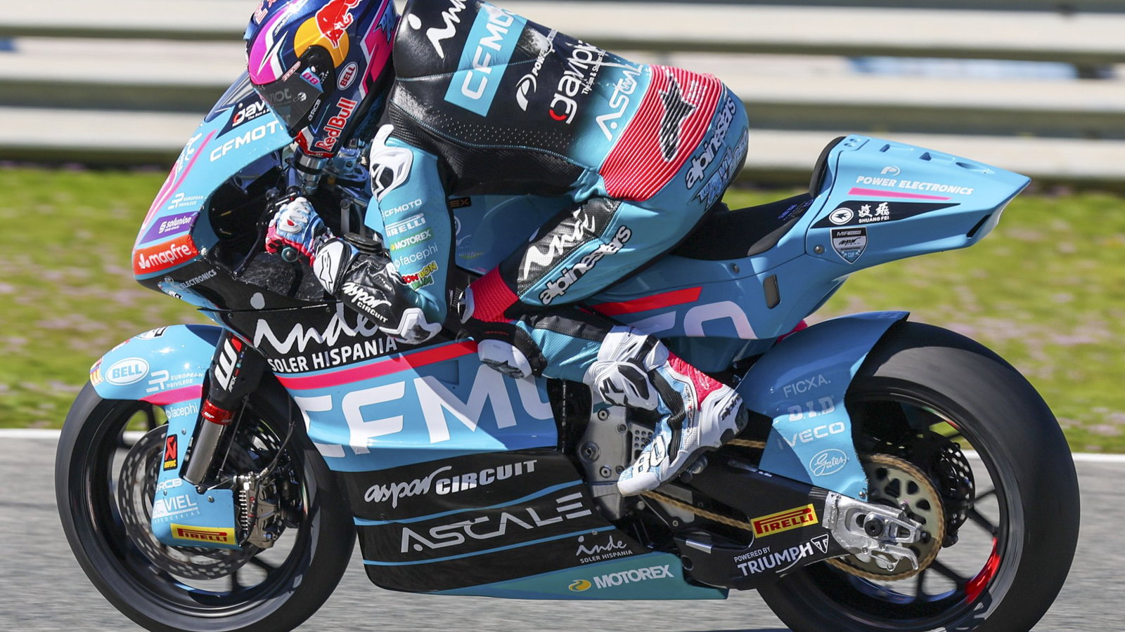 David Alonso, February 2026 Jerez Moto2 Test. Credit: Gold and Goose.