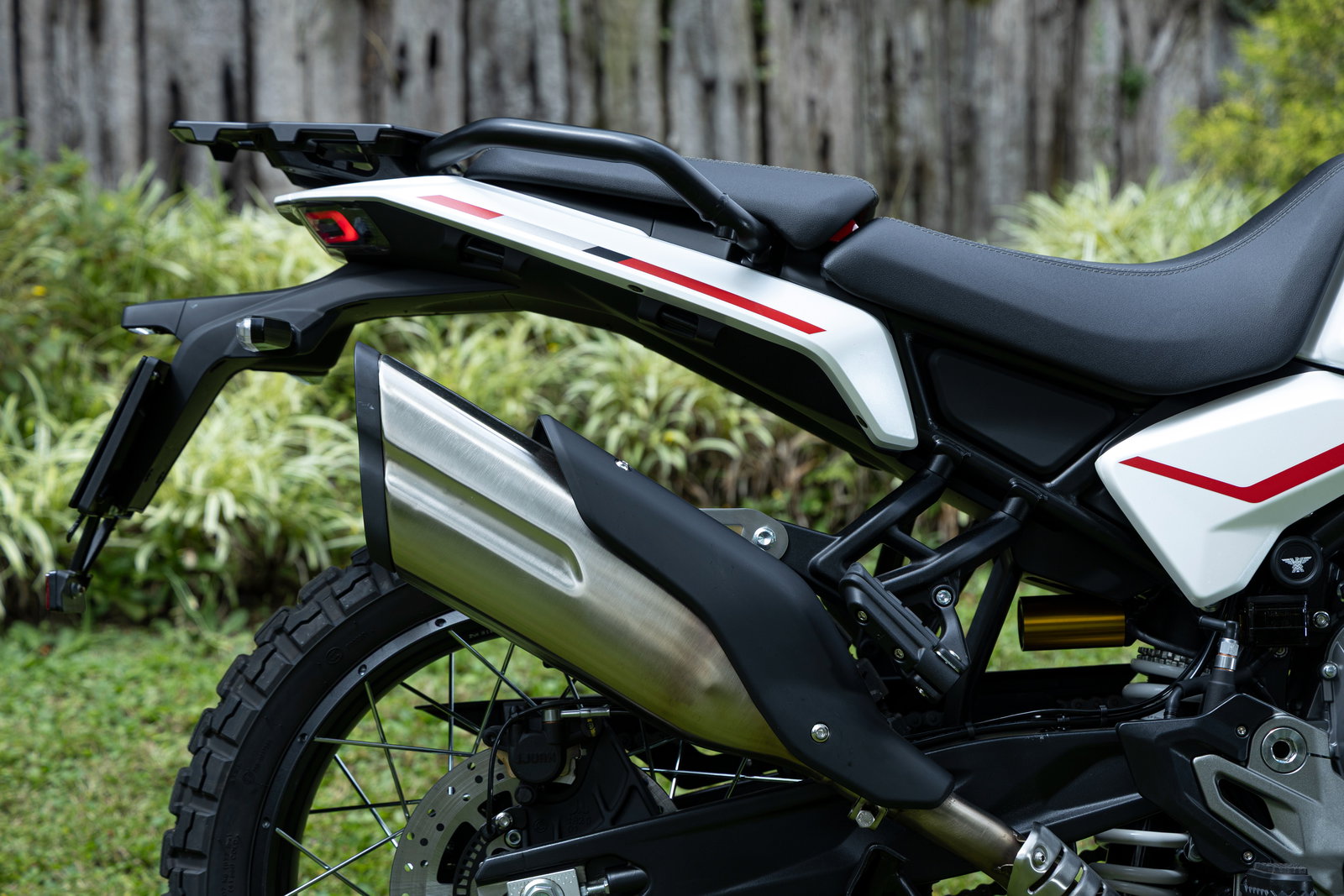 Rear of the new Moto Morini Alltrhike 450