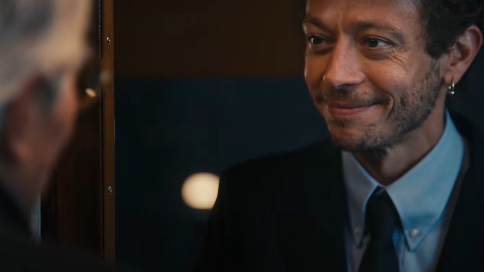 Valentino Rossi as a tram driver in a Winter Olympic Opening Ceremony video. Credit: YouTube/Presidenza della Repubblica Italiana Quirinale.