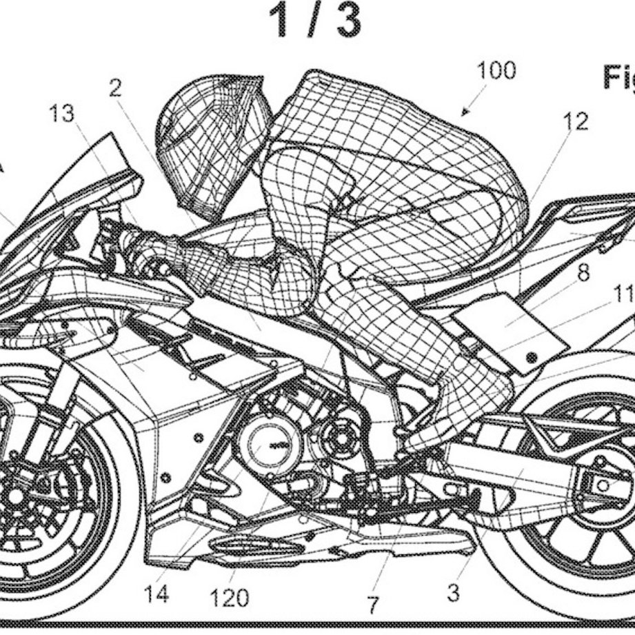 Aprilia RSV4 'leg wing' patent image