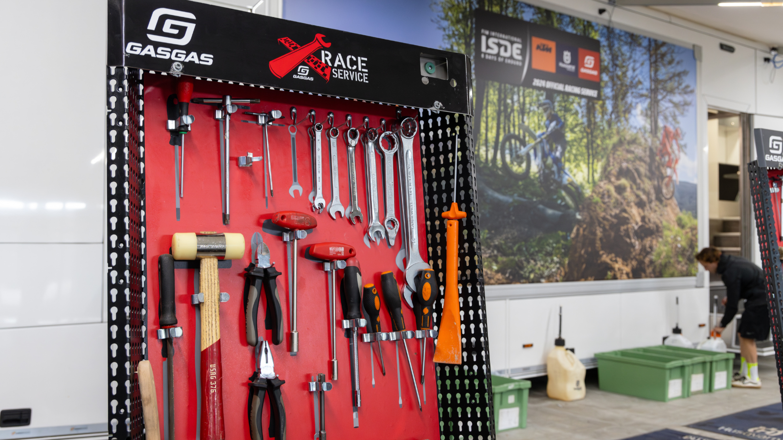 Tools at a GasGas station