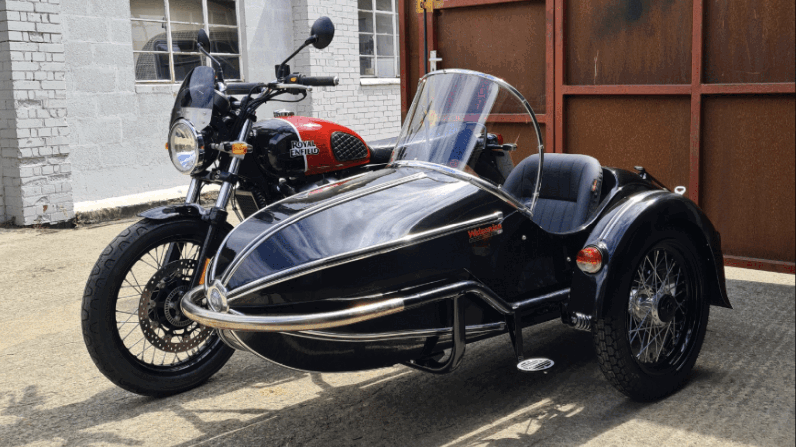 A Watsonian sidecar fitted to a Royal Enfield
