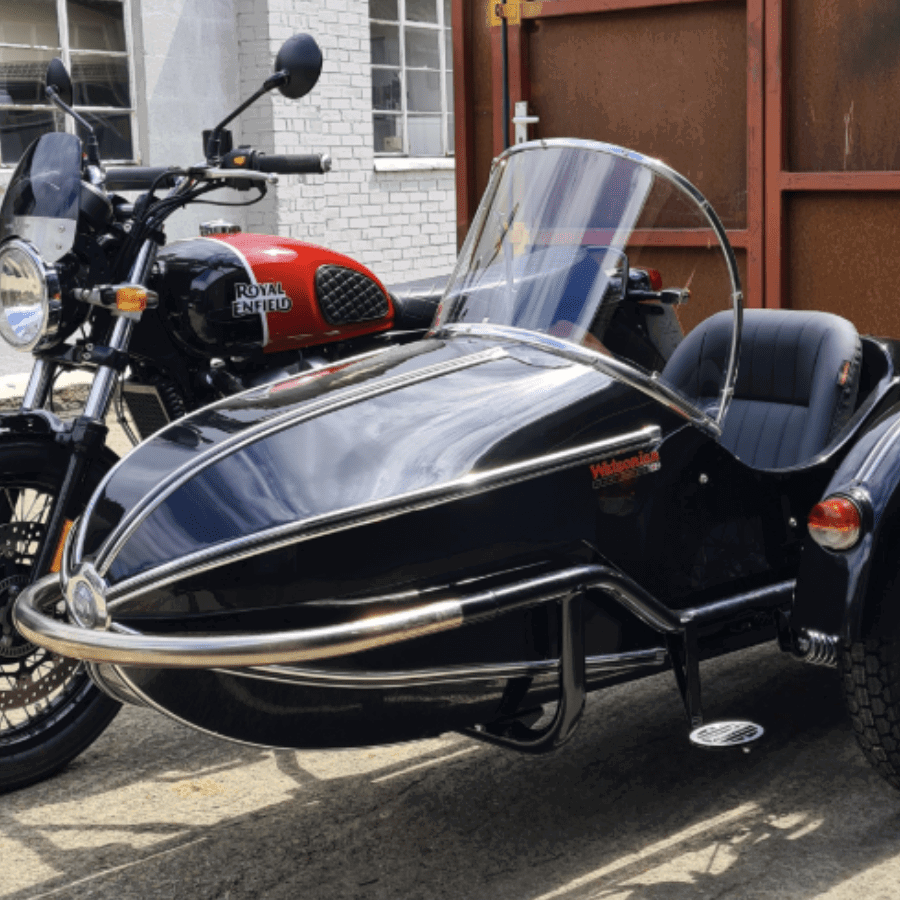 A Watsonian sidecar fitted to a Royal Enfield