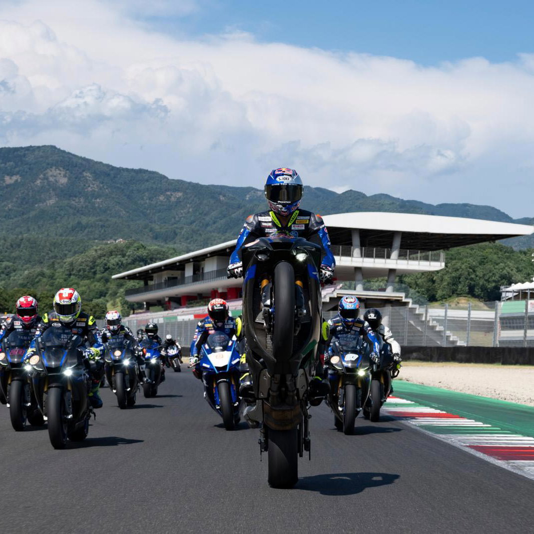 Yamaha riders riding at Mugello