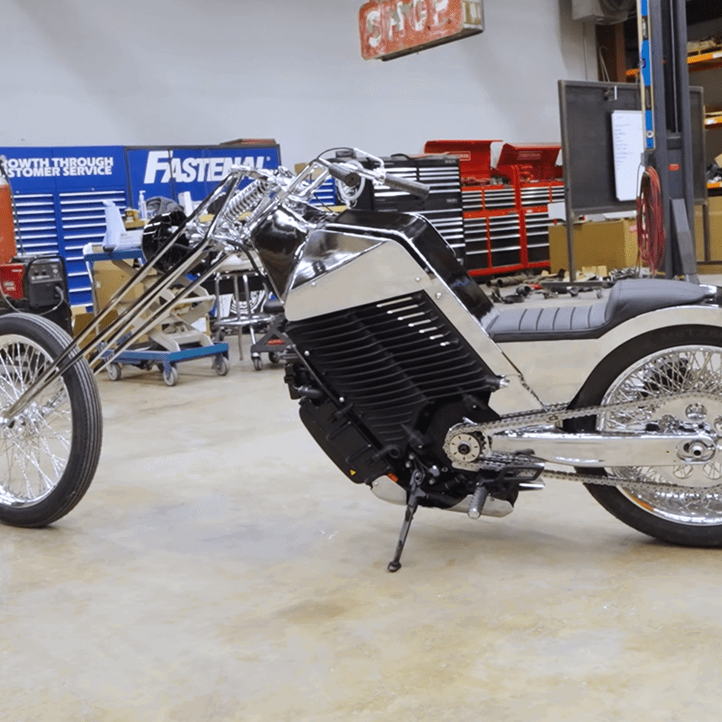Gas Monkey Garage custom LiveWire Alpinista chopper. Credit: YouTube/Gas Monkey Garage.