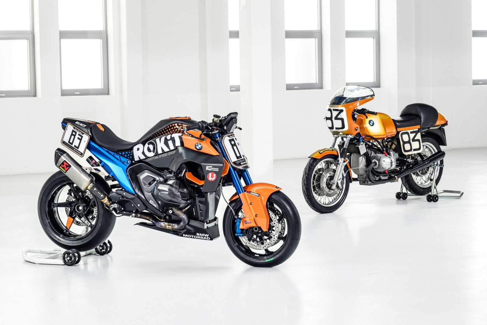 BMW R1300 R Superhooligan together with the R90 S