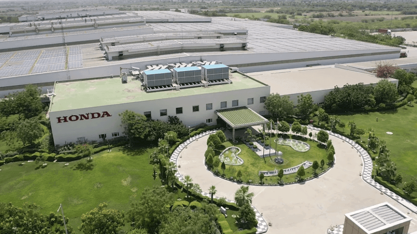 Honda motorcycle production plant in Gujarat