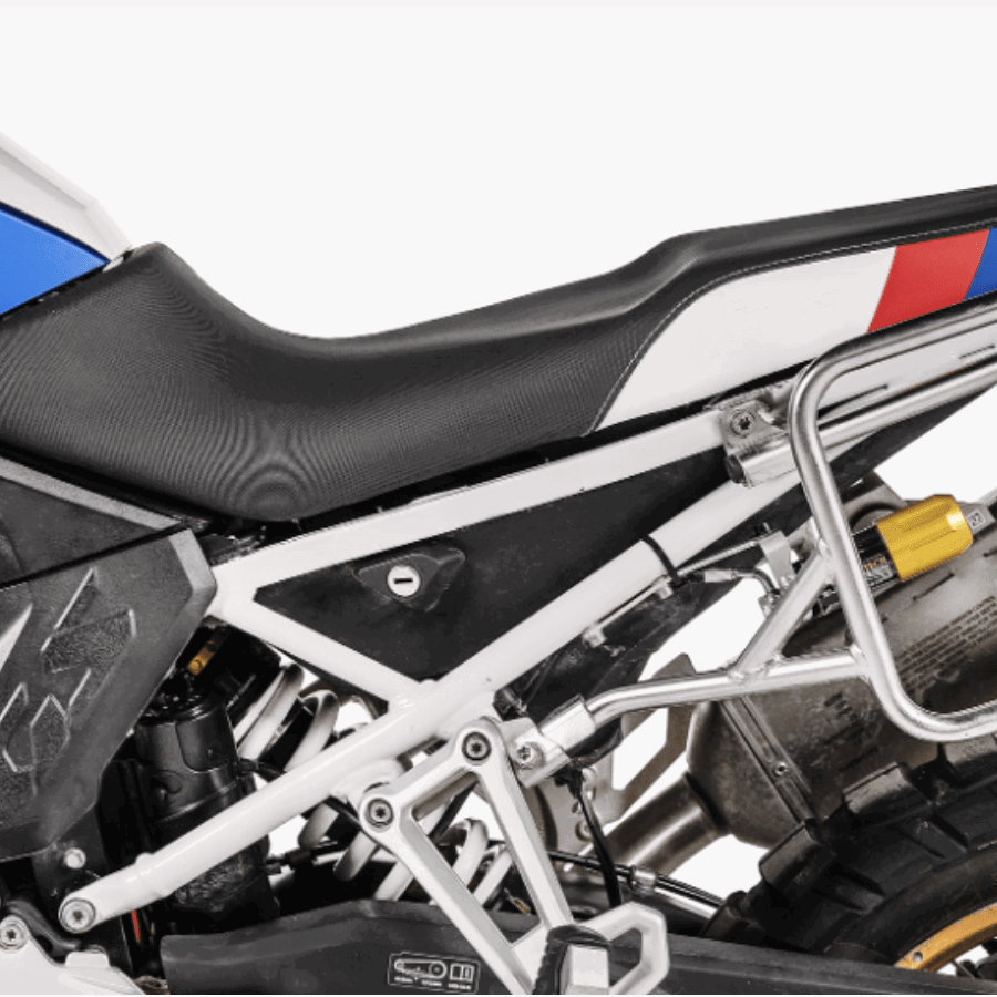 BMW F900 GS seat from Touratech. Photo credit - Touratech