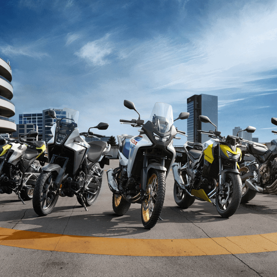 A group of 2026 Honda motorcycles
