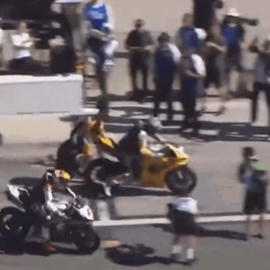 Josh Herrin and the camera operator at the Daytona 200