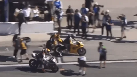 Josh Herrin and the camera operator at the Daytona 200