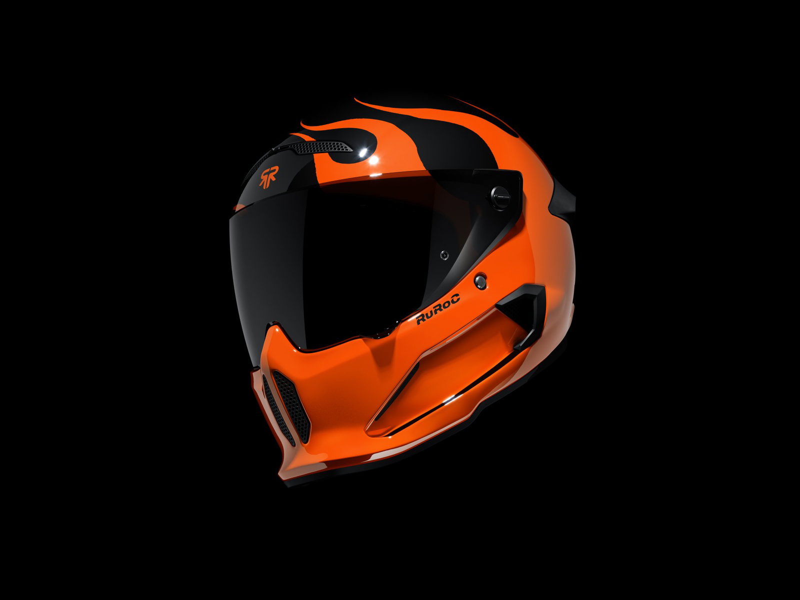 Ruroc Street AT4.0 Flames helmet design