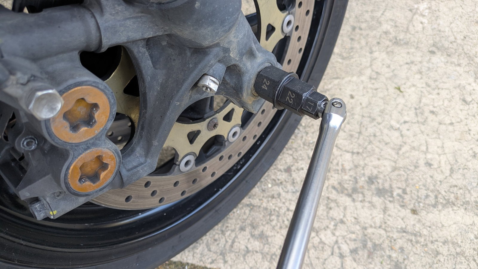 Blue Spot spindle tool in action.