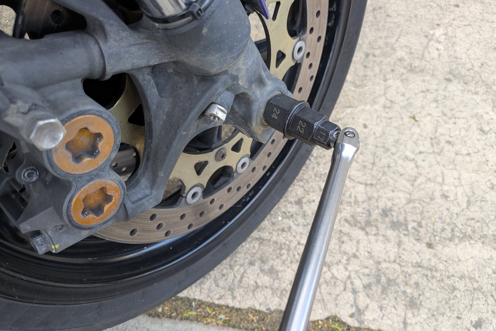 Blue Spot spindle tool in action.